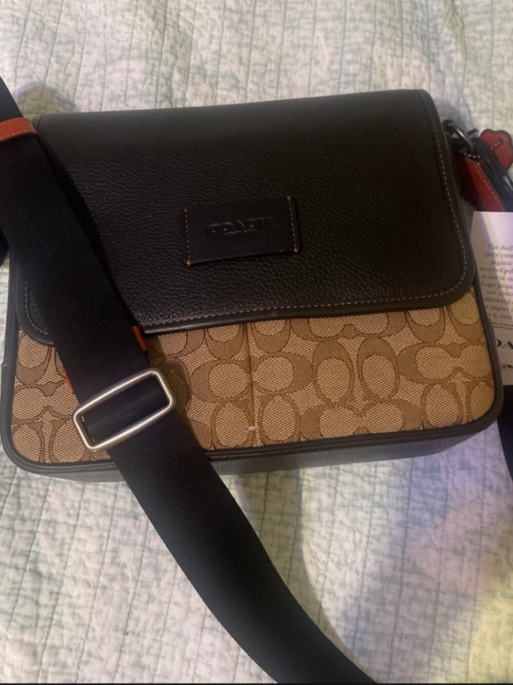 Coach Sprint Map Bag 25 Crossbody Signature Jacquard Khaki/Black NWT (CE534)